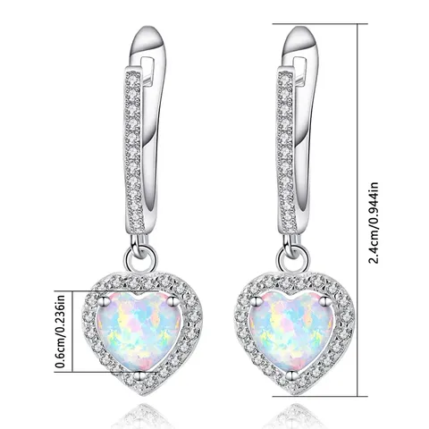 French Retro Design Diamonds Love Earrings Female Niche Ear Buckle Fashion - view 3