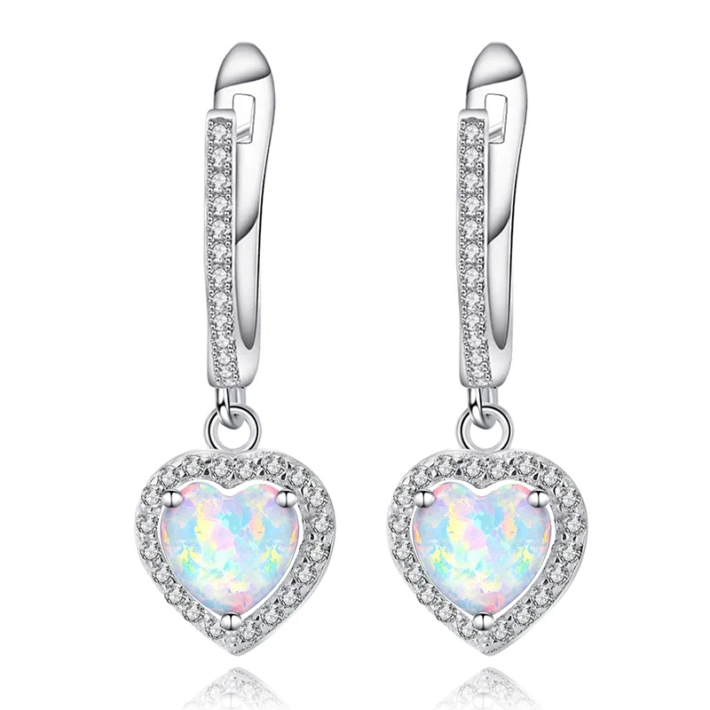 French Retro Design Diamonds Love Earrings Female Niche Ear Buckle Fashion made by BlueOne Jewelry