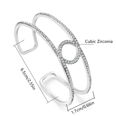 French Simple Exquisite Micro-set Double-row Bracelet Female Temperament Light Luxury Superior - view 3