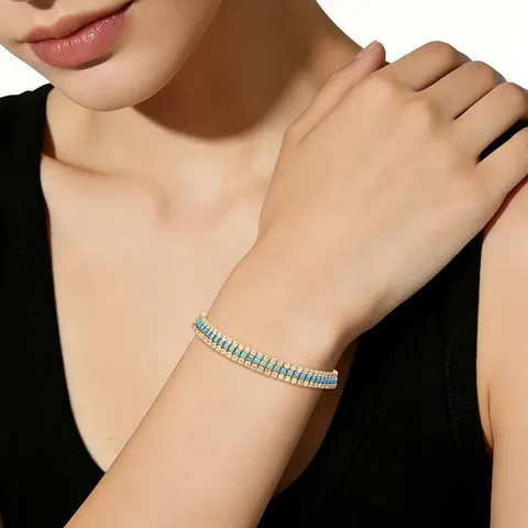 Full-diamond Bracelet French Style Fashionable Vintage Luxury-inspired Premium Quality Jewelry - view 2