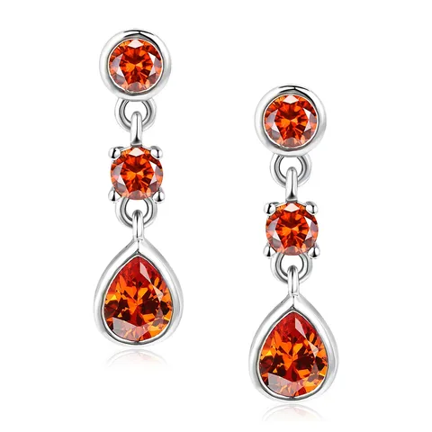 Full Diamonds European and American Earrings Multi-layer Geometric Earrings Female Alloy - Plated Brass jewelry made by BlueOne Jewelry