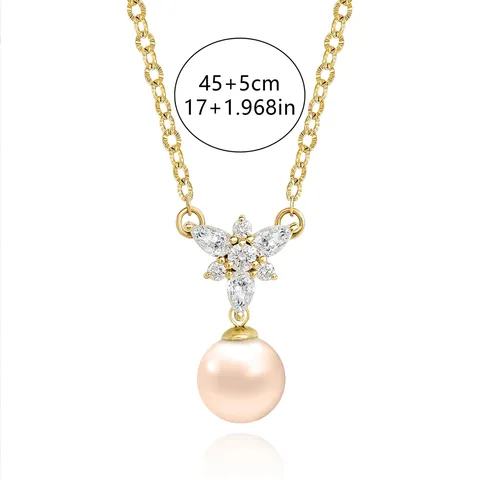 Goddess Pearl Pendant Necklace Women Light Luxury Drilling Premium Feeling Collarbone Chain - view 3