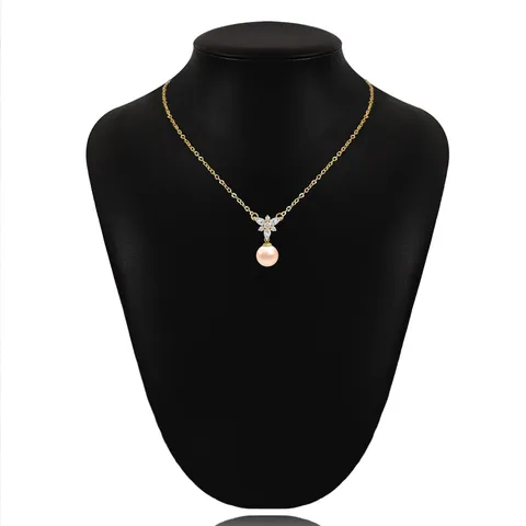 Goddess Pearl Pendant Necklace Women Light Luxury Drilling Premium Feeling Collarbone Chain - view 2