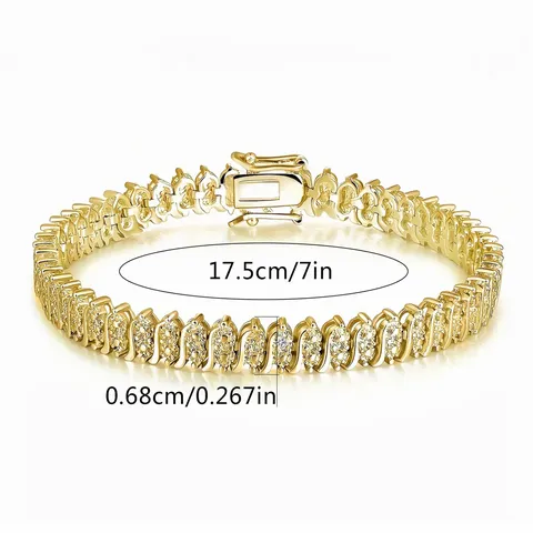 Gold with Zirconia Bracelet Female Light Luxury Retro Niche Design Senior - view 3