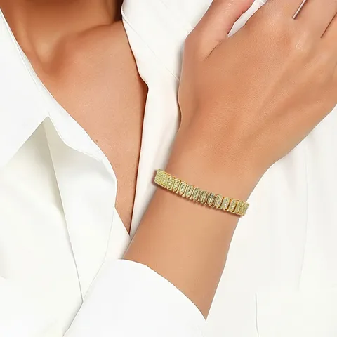 Gold with Zirconia Bracelet Female Light Luxury Retro Niche Design Senior - view 2