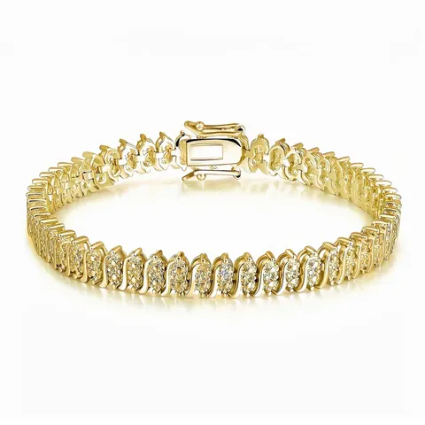Gold with Zirconia Bracelet Female Light Luxury Retro Niche Design Senior - Plated Brass jewelry made by BlueOne Jewelry