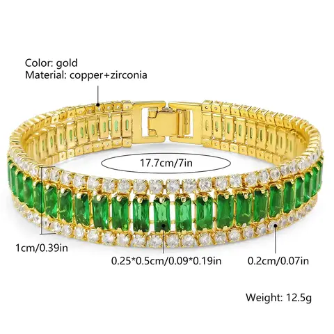 Gold Zircon Bracelet Stylish Exquisite Elegant Minimalist Versatile Niche Luxury Aesthetic - view 3
