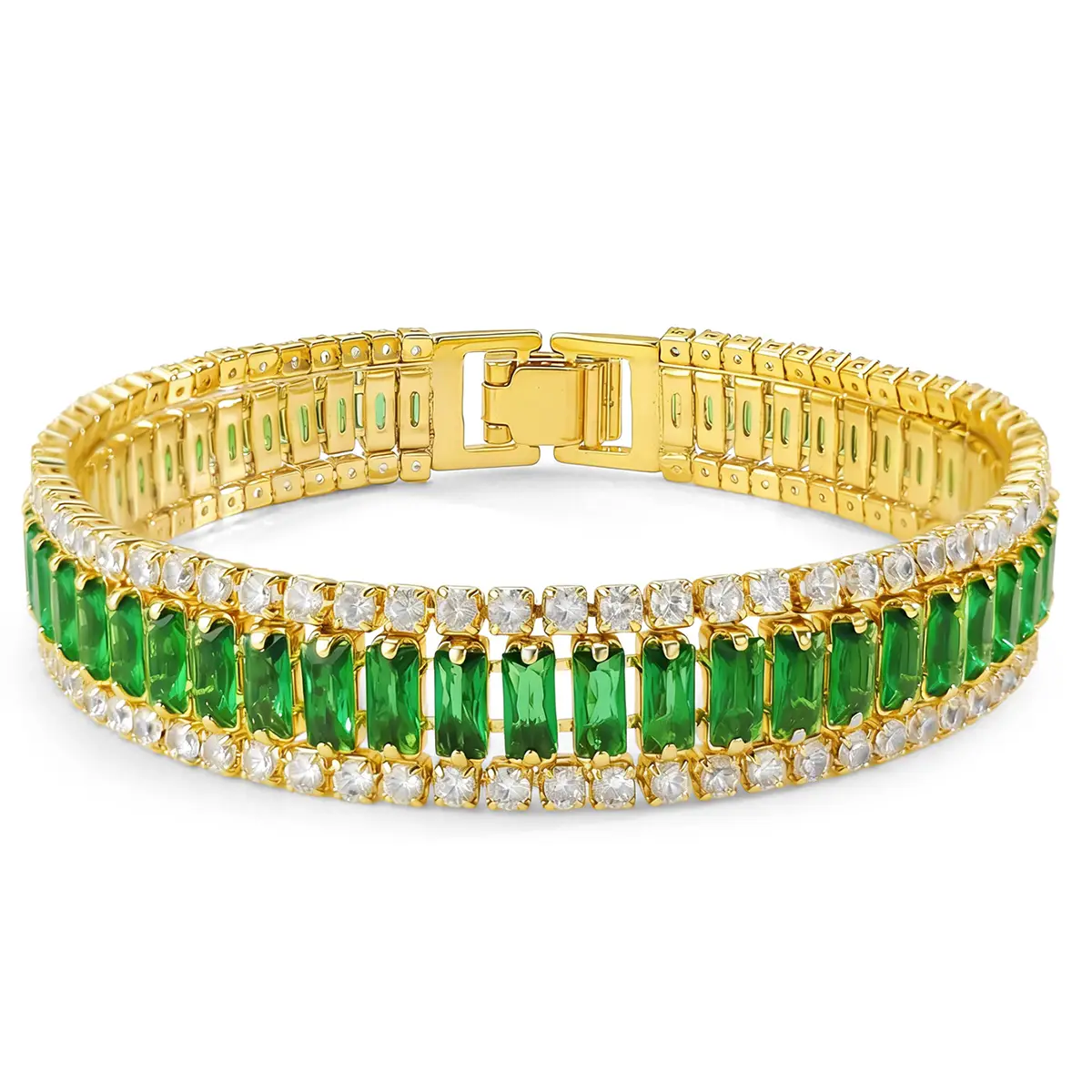 Gold Zircon Bracelet Stylish Exquisite Elegant Minimalist Versatile Niche Luxury Aesthetic made by BlueOne Jewelry