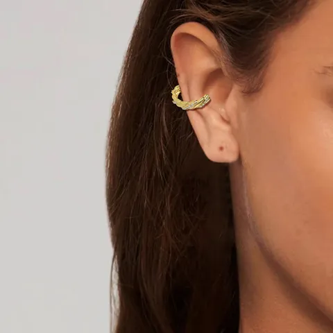 Gold Zirconia Earrings Fashion Light Luxury Ear Clips Gift Commuter Earrings - view 2