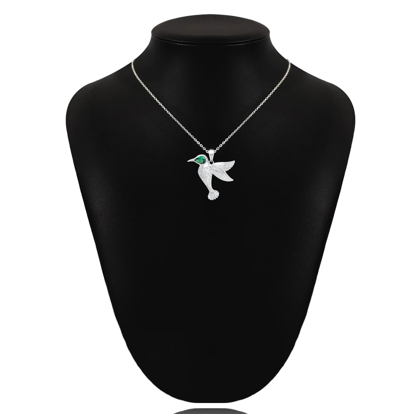 Green Zirconium Bird Pendant Women’s Light Luxury Niche Design Personalized Fashion Pendant Necklace - view 2