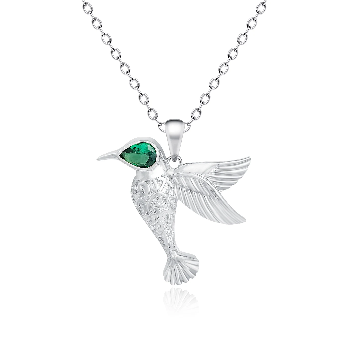 Green Zirconium Bird Pendant Women’s Light Luxury Niche Design Personalized Fashion Pendant Necklace made by BlueOne Jewelry