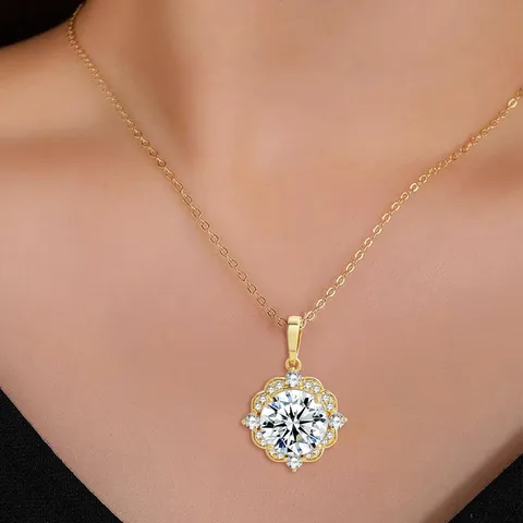 High Quality Temperament Light Luxury Full of Zirconium Micro-set Necklace Temperament - view 2