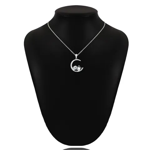 Jewelry Niche Design Moon Cute Panda Pendant Necklace for Women - view 2