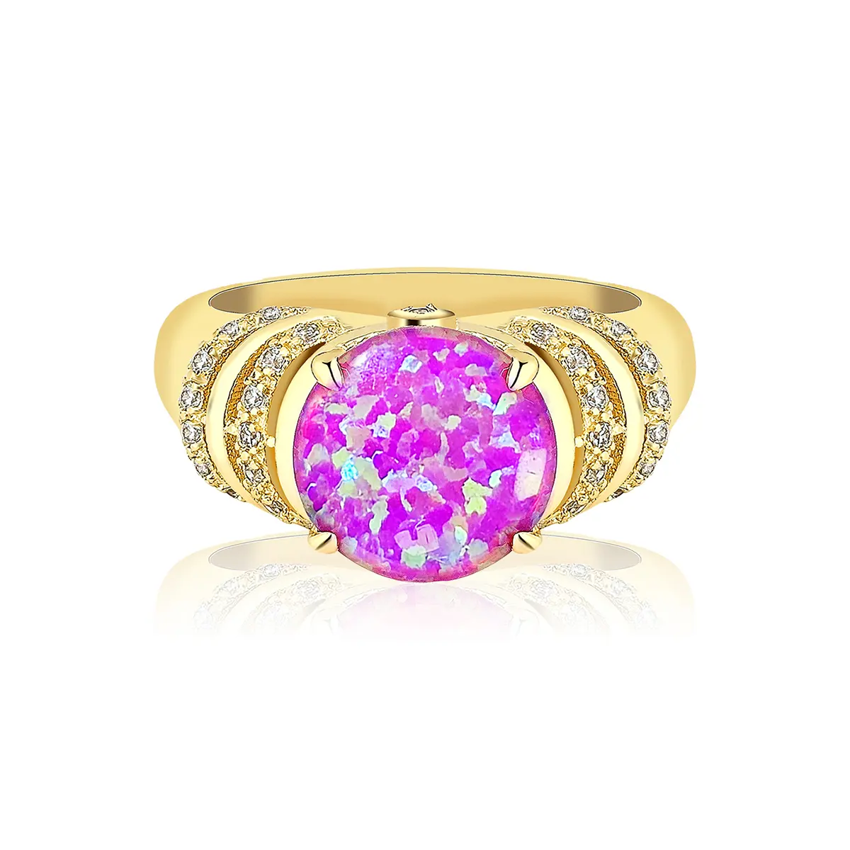 Opal Rings Designer Fashionable Temperament Luxury Opal Ring Wedding Ring Proposal made by BlueOne Jewelry