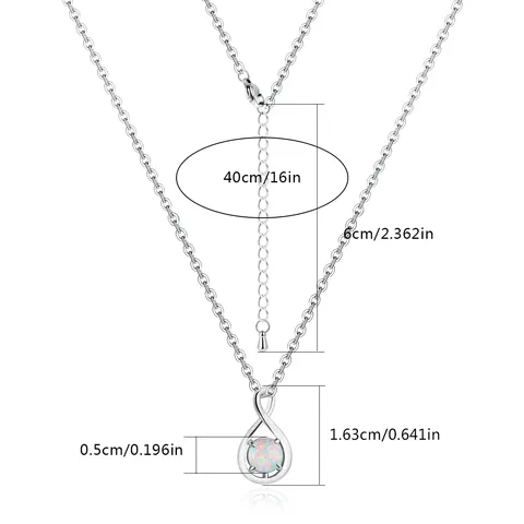 Imitation Australian Treasure Pendant Colorful Collarbone Chain Gift Surprise Romantic Souvenir - view 3