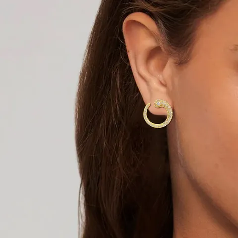 Ins Europe and the United States Earrings Personality Exaggerated C-shaped Earrings - view 2