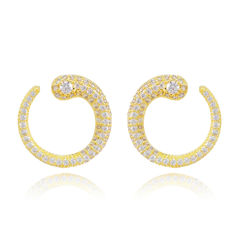 Ins Europe and the United States Earrings Personality Exaggerated C-shaped Earrings made by BlueOne Jewelry