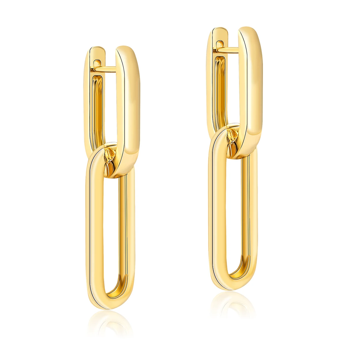 Ins European and American Stainless Steel Earrings Women’s Trend Oval U-shaped made by BlueOne Jewelry