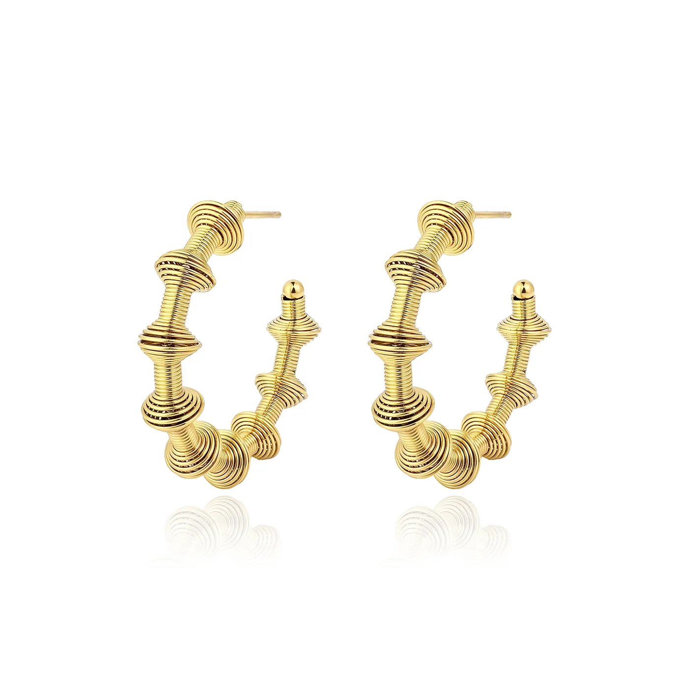 Ins Titanium Steel Hoop Earrings Retro French Court Style Earrings 2023 made by BlueOne Jewelry