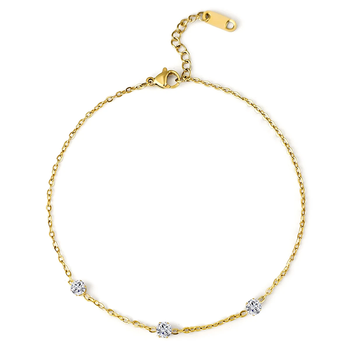 Niche Design Sense Diamond Anklet Light Luxury Temperament Simple made by BlueOne Jewelry