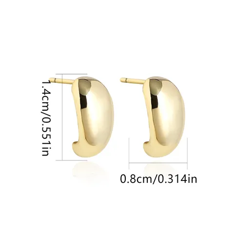 Japan and South Korea Flow Light Small Earrings Light Luxury Earrings - view 3