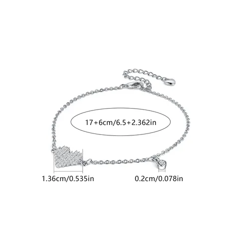 Japan and South Korea Personalized Full of Diamonds Love Bracelet Women’s - view 3