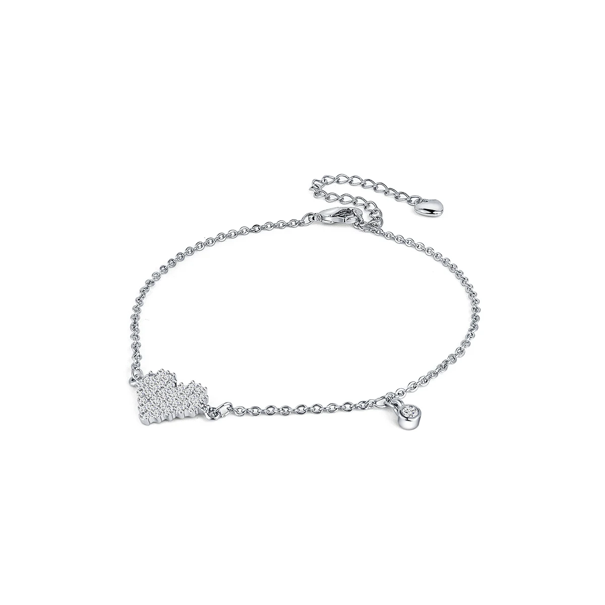 Japan and South Korea Personalized Full of Diamonds Love Bracelet Women’s made by BlueOne Jewelry