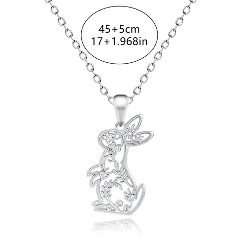 Japan and South Korea Simple Personality Rabbit Animal Pendant Collarbone Chain - view 3