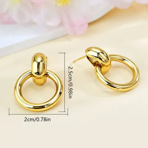 Korean Fashion Circular French Vintage-style Fashion Earrings & Studs for Women - view 3