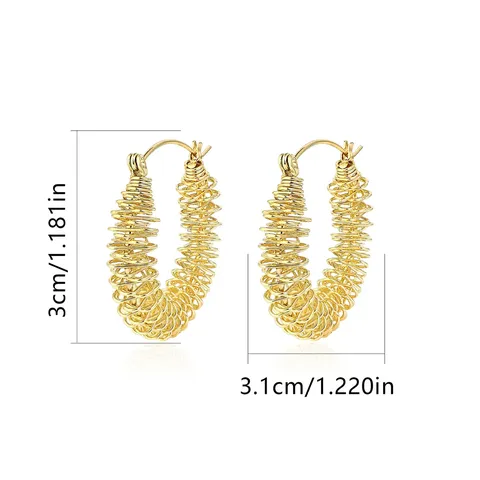 Korean Retro Elegant Shiny Circle Earrings Niche Design Temperament Earrings Senior - view 3