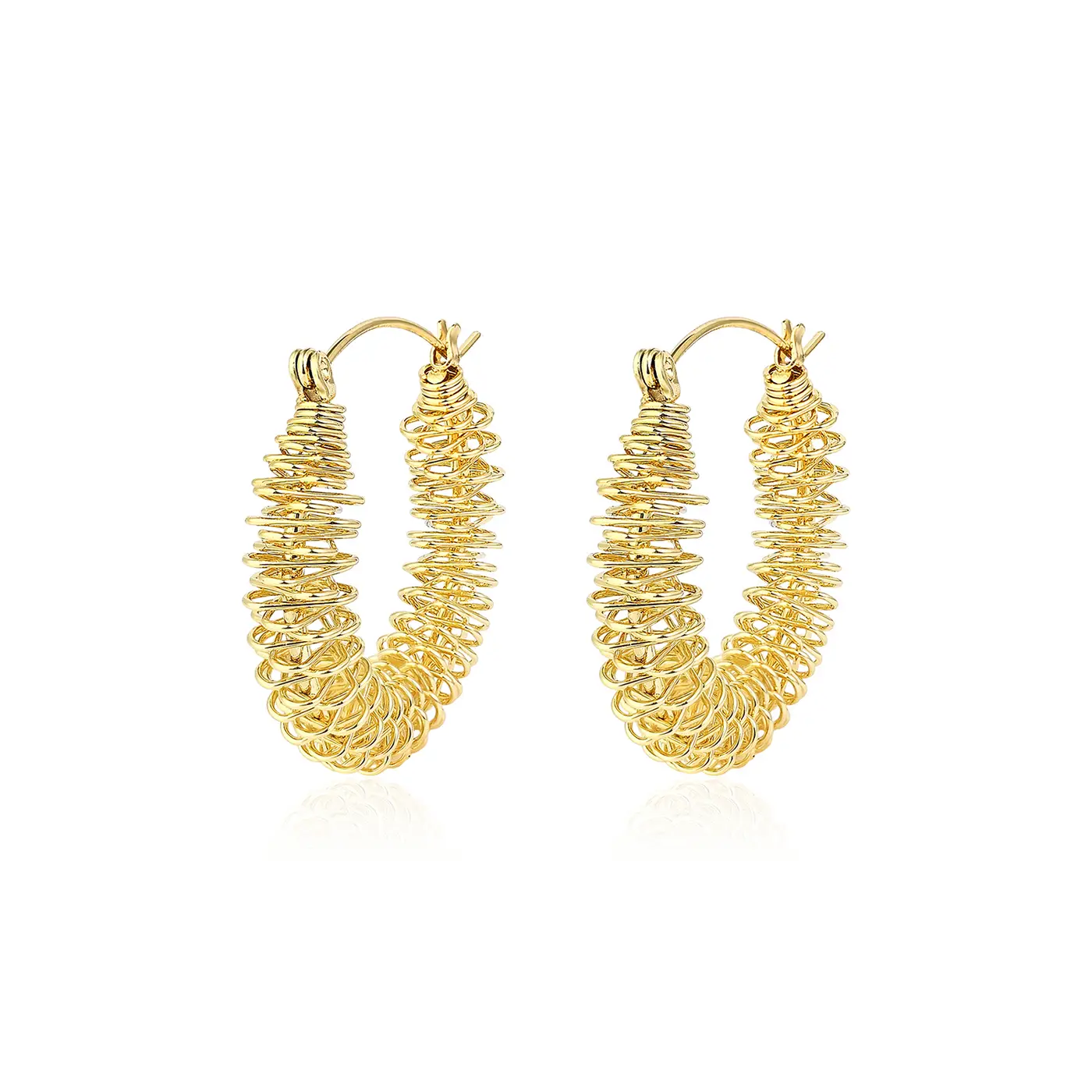 Korean Retro Elegant Shiny Circle Earrings Niche Design Temperament Earrings Senior made by BlueOne Jewelry
