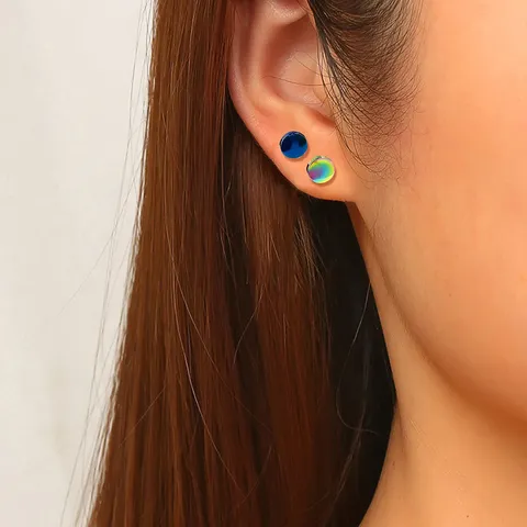Korean Version of the Earrings Female Barbell with a Combination of - view 2
