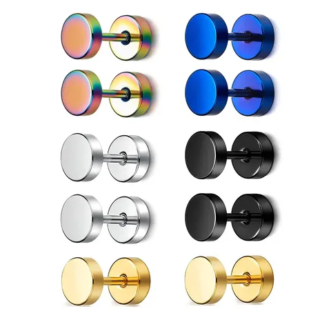 Korean Version of the Earrings Female Barbell with a Combination of - Plated Brass jewelry made by BlueOne Jewelry