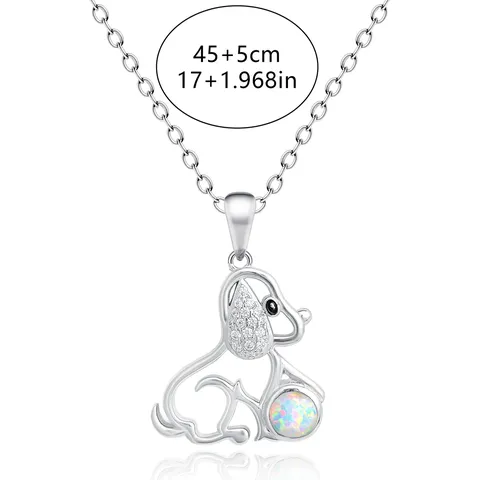 Korean Version of the Korean Simple Cute Cartoon Sketch Animal Squatting Y-Necklace - view 3