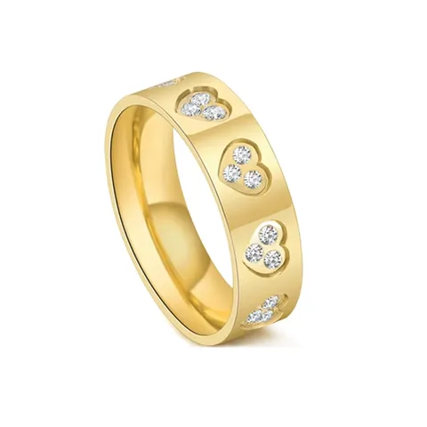 Korean Version of the Korean Style Men and Women Glossy Love Ring - Stainless Steel jewelry made by BlueOne Jewelry