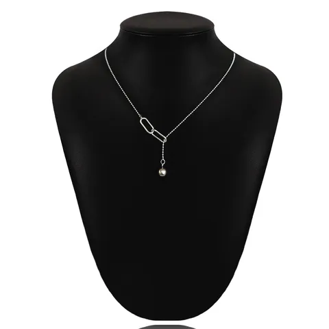 Korean Version of the Niche Design Senior Titanium Steel Necklace Female Collarbone Chain - view 2