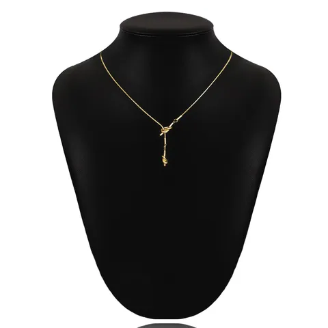 Light Luxury Versatile Long Sweater Chain Necklace Simple Design Necklace Titanium - view 2