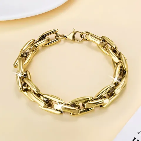 Light Luxury Handmade Chain Hip-hop Men and Women Chain Bracelet Titanium - view 3