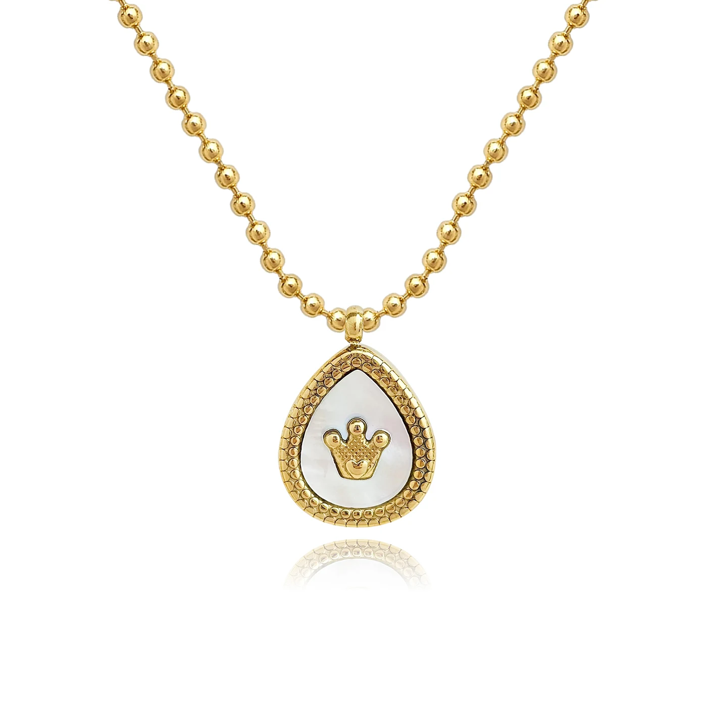 Light Luxury Ins Style Natural Shell Water Drop Pendant Fashion Versatile Collarbone Chain made by BlueOne Jewelry
