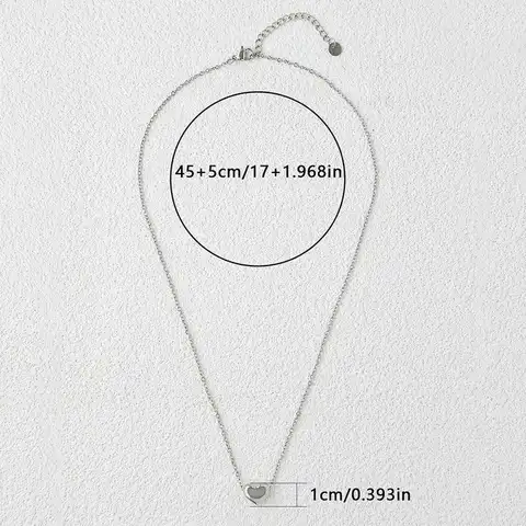 Light Luxury Senior Design Versatile Simple Heart-shaped Collarbone Chain Europe and - view 3
