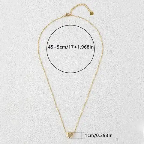 Light Luxury Senior Design Sense Versatile Simple Heart-shaped Collarbone Chain Europe - view 3