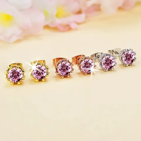 Light Luxury Wind Cubic Zircon Earrings Fine Elegant Temperament Versatile 2024 - view 3