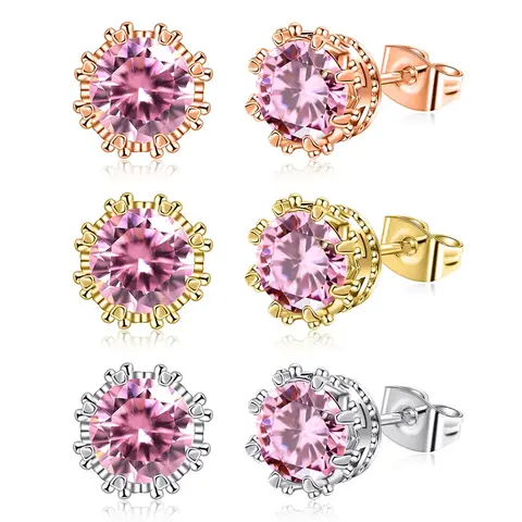 Light Luxury Wind Cubic Zircon Earrings Fine Elegant Temperament Versatile 2024 - Plated Brass jewelry made by BlueOne Jewelry