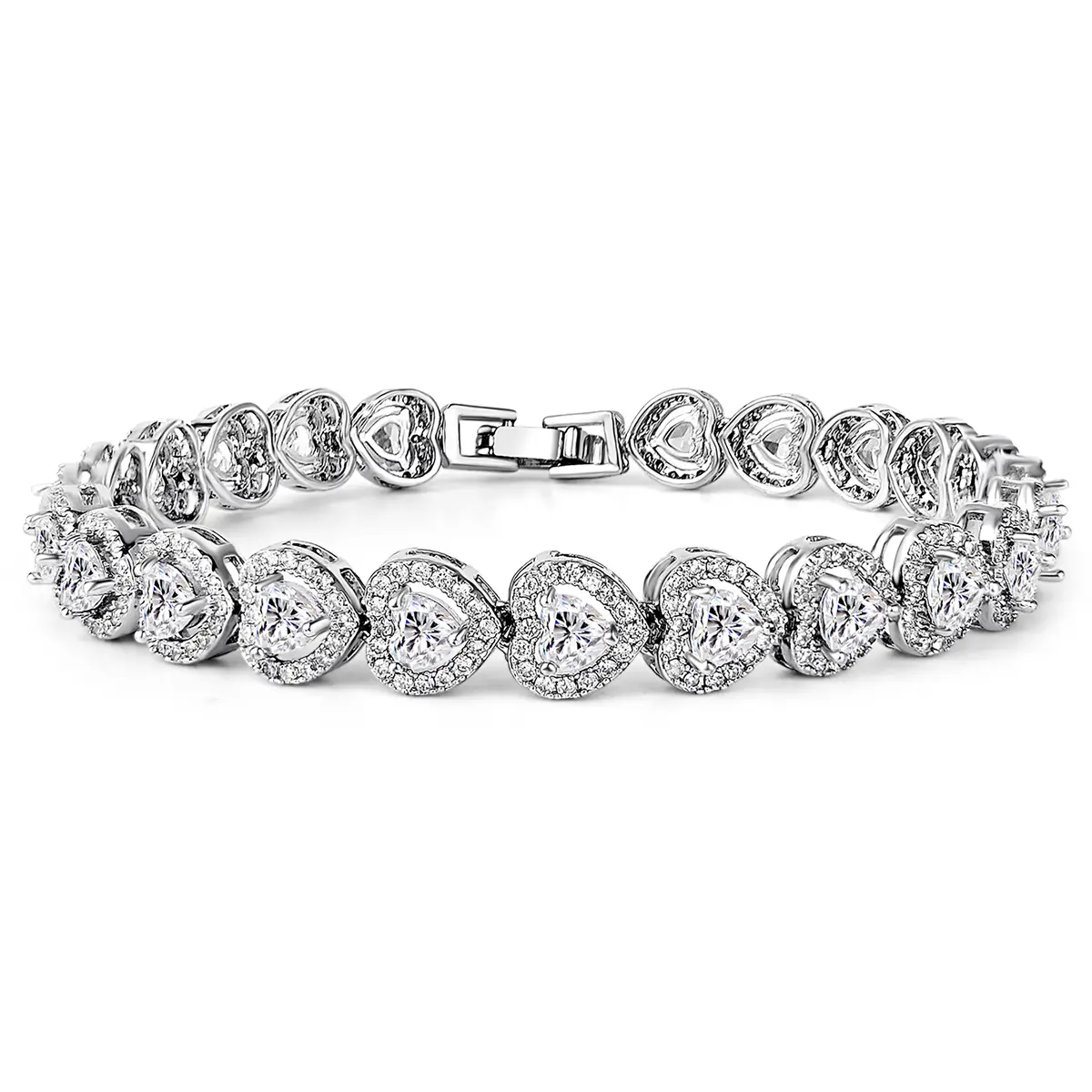 Love Valentine’s Day Gift Love with Zirconia Fashion Women’s Bracelet made by BlueOne Jewelry