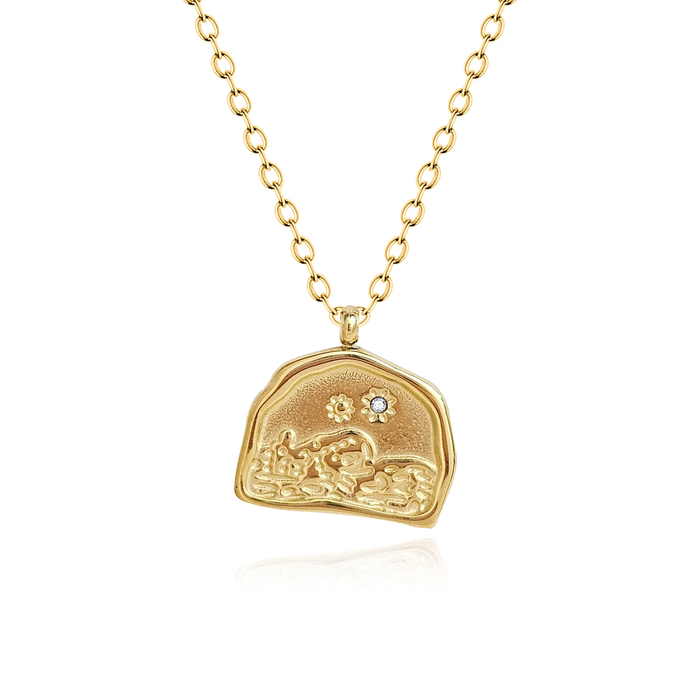 Marka Cold Plum Reflecting Snow Half Irregular Collarbone Chain Hip Hop made by BlueOne Jewelry