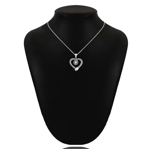 Men Women Animal Snake Necklace Heart Shaped Teardrop Opal Necklace Jewelry - view 2