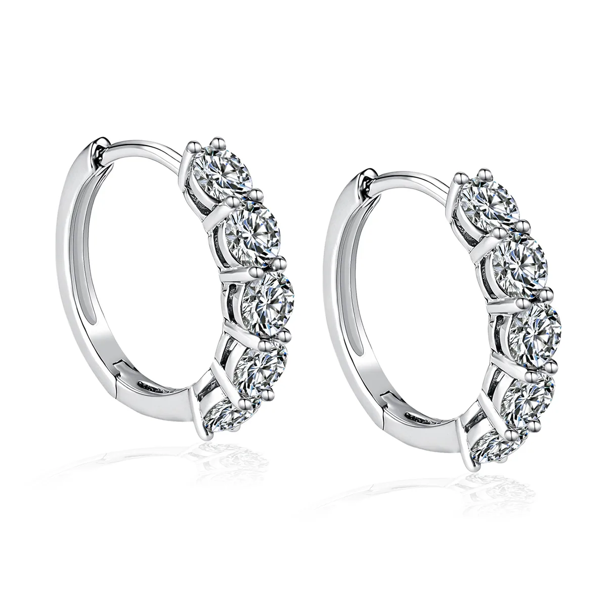 Moissanite Hoop Stud Earrings Seller Earring Accessories made by BlueOne Jewelry