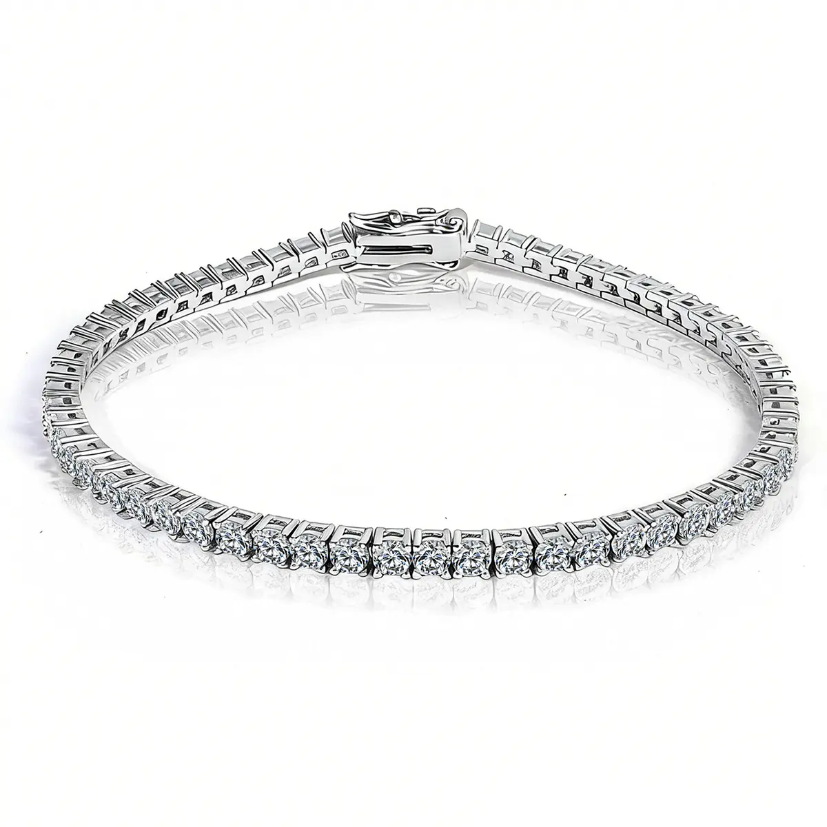 Mossanite Diamond Bracelet Instagram-worthy Niche Design Full-diamond Tennis Chain Minimalist Luxury made by BlueOne Jewelry