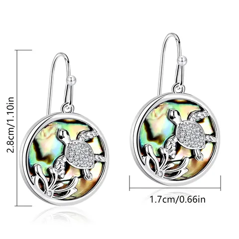 Natural Texture Abalone Shell Earrings Personalized Accessories Female Sources - view 3