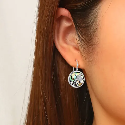 Natural Texture Abalone Shell Earrings Personalized Accessories Female Sources - view 2